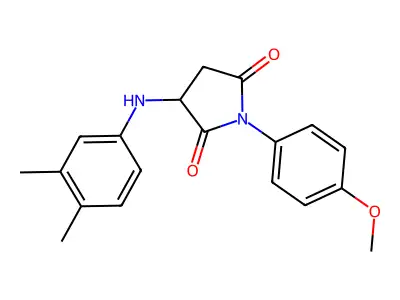 3-[(3,4-Dimethylphenyl)amino]-1-(4-methoxyphenyl)azolidine-2,5-dione structure