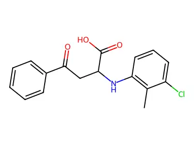 2-(3-Chloro-2-methylanilino)-4-oxo-4-phenylbutanoic acid structure