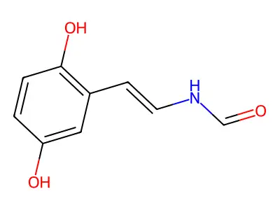 N-[2-(2,5-dihydroxyphenyl)ethenyl]formamide structure
