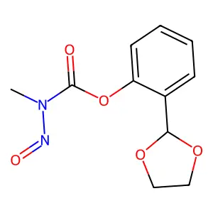 o-(1,3-Dioxolan-2-yl)phenyl methylnitrosocarbamate structure