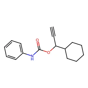 Carbanilic acid, 1-cyclohexyl-2-propyn-1-yl ester structure