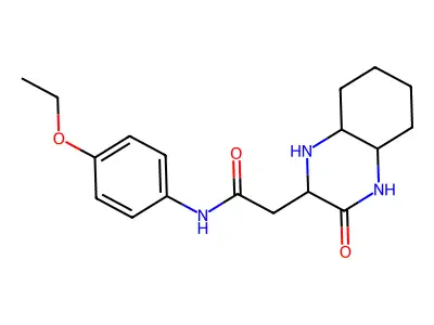 N-(4-ethoxyphenyl)-2-(3-oxodecahydroquinoxalin-2-yl)acetamide structure