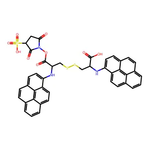 dipyrenylcystine N-hydroxysulfosuccinimidyl monoester structure