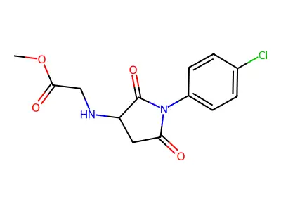 Methyl 2-[[1-(4-chlorophenyl)-2,5-dioxopyrrolidin-3-yl]amino]acetate structure