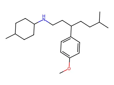 N-[3-(4-methoxyphenyl)-6-methylheptyl]-4-methylcyclohexanamine structure