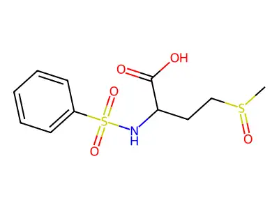 4-(Methylsulfinyl)-2-[(phenylsulfonyl)amino]butanoic acid structure