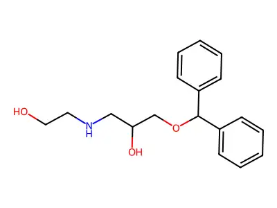 1-Benzhydryloxy-3-(2-hydroxy-ethylamino)-propan-2-ol structure