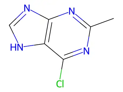 6-chloro-2-methyl-9H-purine structure
