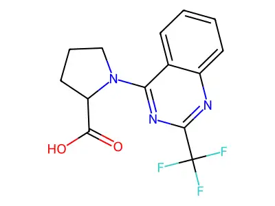 (2-(Trifluoromethyl)quinazolin-4-yl)-L-proline structure