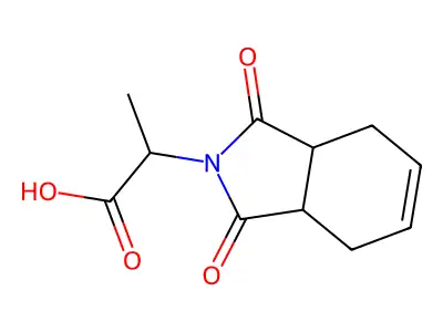2-(1,3-dioxo-2,3,3a,4,7,7a-hexahydro-1H-isoindol-2-yl)propanoic acid structure