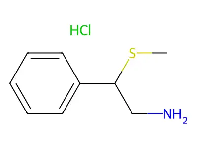 2-(Methylsulfanyl)-2-phenylethan-1-amine--hydrogen chloride (1/1) structure