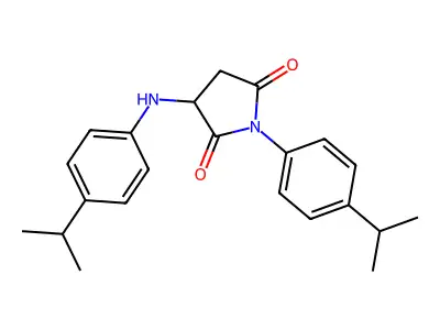 3-(4-Propan-2-ylanilino)-1-(4-propan-2-ylphenyl)pyrrolidine-2,5-dione structure