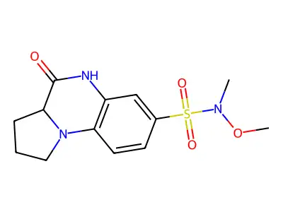 N-methoxy-N-methyl-4-oxo-1,2,3,3a,4,5-hexahydropyrrolo[1,2-a]quinoxaline-7-sulfonamide structure