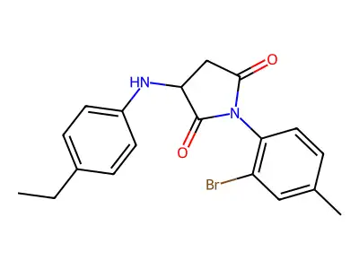 1-(2-Bromo-4-methylphenyl)-3-[(4-ethylphenyl)amino]pyrrolidine-2,5-dione structure