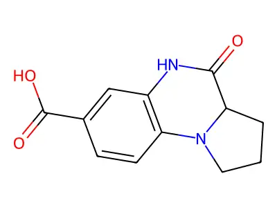 4-oxo-1H,2H,3H,3aH,4H,5H-pyrrolo(1,2-a)quinoxaline-7-carboxylic acid structure