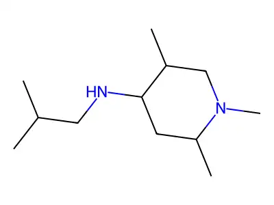 1,2,5-trimethyl-N-(2-methylpropyl)piperidin-4-amine structure