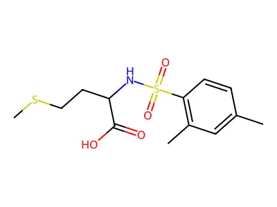 2-(2,4-Dimethylbenzenesulfonamido)-4-(methylsulfanyl)butanoic acid structure