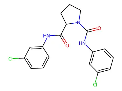 N1,N2-Bis(3-chlorophenyl)-1,2-pyrrolidinedicarboxamide structure