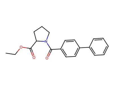 Ethyl 1-(4-phenylbenzoyl)pyrrolidine-2-carboxylate structure