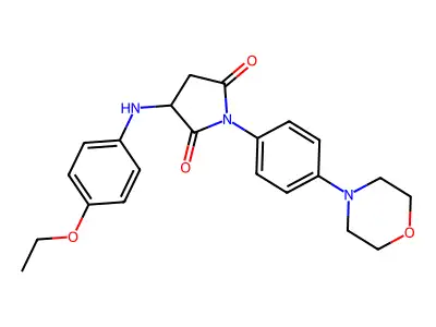 3-((4-Ethoxyphenyl)amino)-1-(4-morpholinophenyl)pyrrolidine-2,5-dione structure