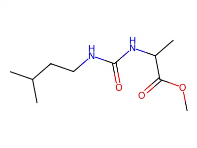 Methyl 2-(3-methylbutylcarbamoylamino)propanoate structure