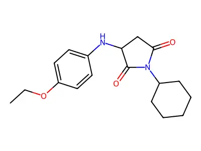 1-Cyclohexyl-3-((4-ethoxyphenyl)amino)pyrrolidine-2,5-dione structure