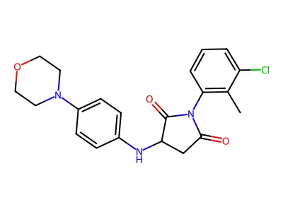1-(3-Chloro-2-methylphenyl)-3-((4-morpholinophenyl)amino)pyrrolidine-2,5-dione structure
