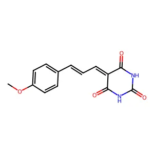 5-[3-(4-Methoxyphenyl)prop-2-enylidene]-1,3-diazinane-2,4,6-trione structure