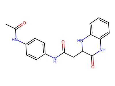 N-(4-acetamidophenyl)-2-(3-oxo-1,2,3,4-tetrahydroquinoxalin-2-yl)acetamide structure
