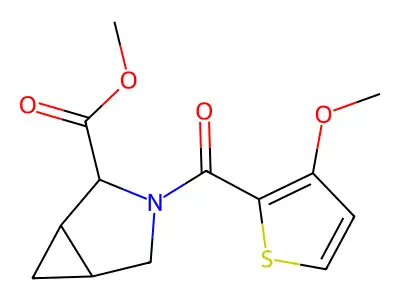 Methyl 3-(3-methoxythiophene-2-carbonyl)-3-azabicyclo[3.1.0]hexane-2-carboxylate structure