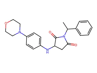 3-((4-Morpholinophenyl)amino)-1-(1-phenylethyl)pyrrolidine-2,5-dione structure