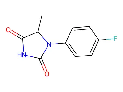 1-(4-Fluorophenyl)-5-Methylimidazolidine-2,4-Dione structure