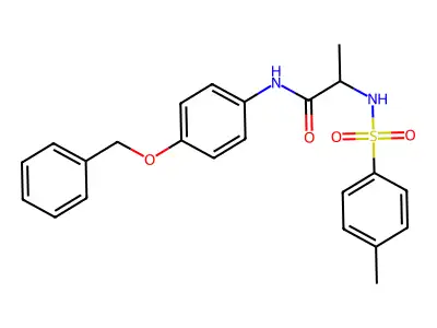 2-[(4-methylphenyl)sulfonylamino]-N-(4-phenylmethoxyphenyl)propanamide structure