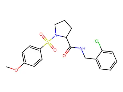 1-(4-Methoxy-benzenesulfonyl)-pyrrolidine-2-carboxylic acid 2-chloro-benzylamide structure