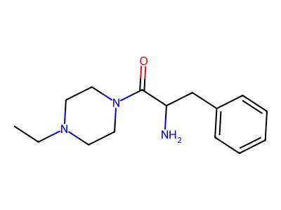 2-Amino-1-(4-ethylpiperazin-1-yl)-3-phenylpropan-1-one structure