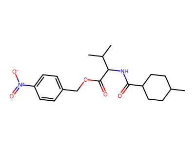 4-nitrobenzyl N-[(4-methylcyclohexyl)carbonyl]valinate structure