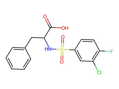((3-Chloro-4-fluorophenyl)sulfonyl)phenylalanine structure