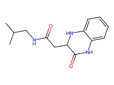 N-(2-methylpropyl)-2-(3-oxo-2,4-dihydro-1H-quinoxalin-2-yl)acetamide structure