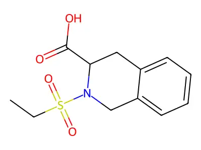 2-(Ethanesulfonyl)-1,2,3,4-tetrahydroisoquinoline-3-carboxylic acid structure