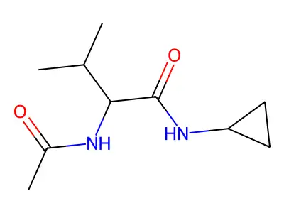 2-acetamido-N-cyclopropyl-3-methylbutanamide structure