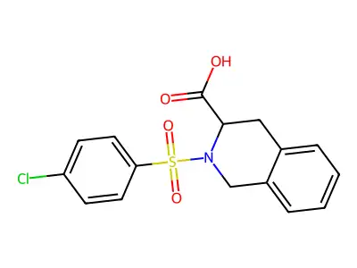 2-(4-chlorophenyl)sulfonyl-3,4-dihydro-1H-isoquinoline-3-carboxylic Acid structure