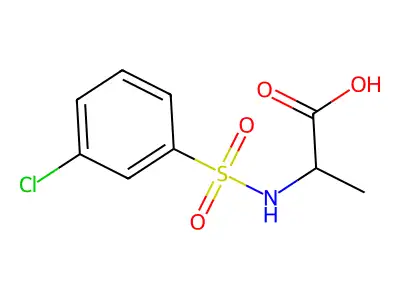 (2S)-2-(3-Chlorobenzenesulfonamido)propanoic acid structure