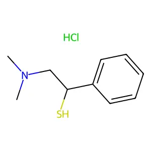 Benzenemethanethiol, alpha-((dimethylamino)methyl)-, hydrochloride structure