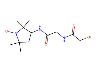3-(2-(2-Bromoacetamido)acetamido)-proxyl free radical structure