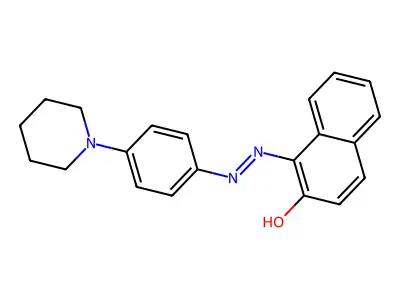1,2-Naphthalenedione, 1-[[4-(1-piperidinyl)phenyl]hydrazone], (Z)-(9CI) structure