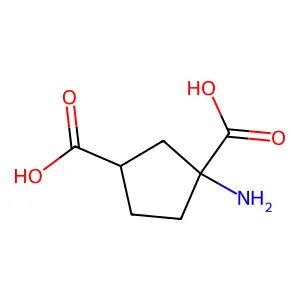 1-Amino-1,3-cyclopentanedicarboxylic acid structure
