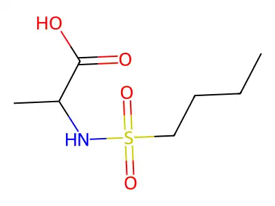 2-(Butane-1-sulfonamido)propanoic acid structure