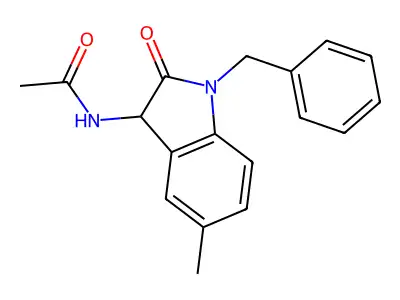 N-(1-benzyl-5-methyl-2-oxo-3H-indol-3-yl)acetamide structure