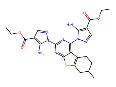 C23H26N8O4S structure