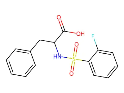 (2S)-2-(2-Fluorobenzenesulfonamido)-3-phenylpropanoic acid structure